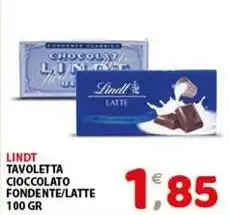 Mio Market Lindt tavoletta cioccolato fondente/latte offerta