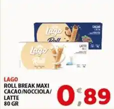 Mio Market Lago roll break maxi cacao/nocciola/ latte offerta