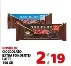 Mio Market Novibloc cioccolato extra fondente/ latte offerta