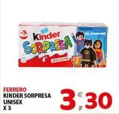 Mio Market Ferrero kinder sorpresa unisex X3 offerta
