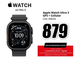 MediaWorld Apple Watch Ultra 3 GPS + Cellular offerta