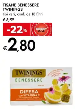 Bennet Tisane benessere TWININGS offerta