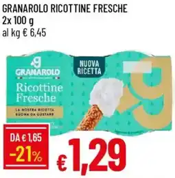 Galassia Granarolo ricottine fresche offerta