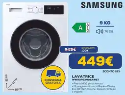 Euronics SAMSUNG LAVATRICE WW90FG3M05AWET offerta