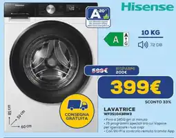 Euronics Hisense LAVATRICE WF3S1043BW3 offerta