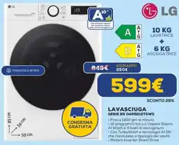 Euronics LG LAVASCIUGA SERIE R5 D4R5010TSWS offerta