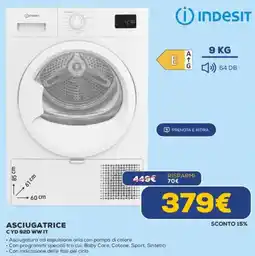 Euronics INDESIT ASCIUGATRICE CYD 92D WW IT offerta