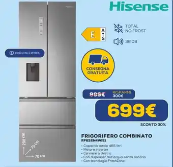 Hisense FRIGORIFERO COMBINATO RF632N4WIE1