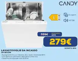 Euronics CANDY LAVASTOVIGLIE DA INCASSO CIP 3E7LOW offerta