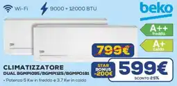 Euronics beko CLIMATIZZATORE DUAL BGMPI095/BGMPI125/BGMP0181 offerta