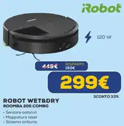 Euronics ROBOT WET&DRY ROOMBA 205 COMBO offerta