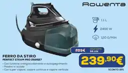 Euronics Rowenta FERRO DA STIRO PERFECT STEAM PRO DG8627 offerta