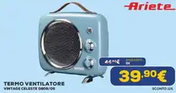Euronics Ariete TERMO VENTILATORE VINTAGE CELESTE 0808/05 offerta