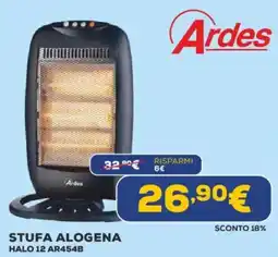 Euronics Ardes STUFA ALOGENA HALO 12 AR454B offerta