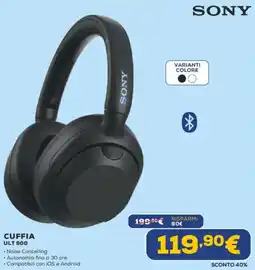 Euronics SONY CUFFIA ULT 900 offerta