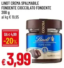 Galassia Lindt crema spalmabile fondente cioccolato fondente offerta