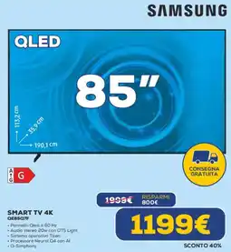 Euronics SAMSUNG SMART TV 4K QE85Q7F offerta