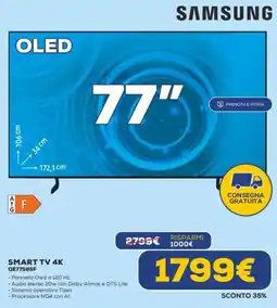 Euronics SAMSUNG SMART TV 4K QE77585F offerta