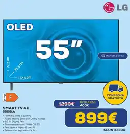Euronics LG SMART TV 4K 55B56LA offerta
