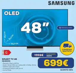 Euronics SAMSUNG SMART TV 4K QE48590D offerta