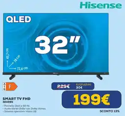 Euronics Hisense SMART TV FHD 32A59Q offerta