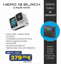 Euronics Hero 13 black in polar white offerta