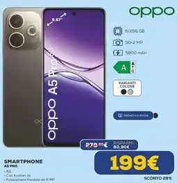 Euronics oppo SMARTPHONE A5 PRO offerta