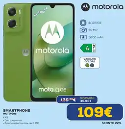 Euronics motorola SMARTPHONE MOTO G06 offerta