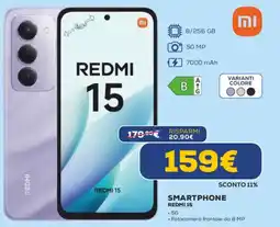 Euronics Xiaomi SMARTPHONE REDMI 15 offerta