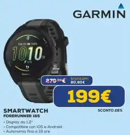 Euronics GARMIN SMARTWATCH FORERUNNER 165 offerta