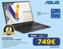 Euronics ASUS NOTEBOOK VIVOBOOK F1605VA-MB2167W offerta