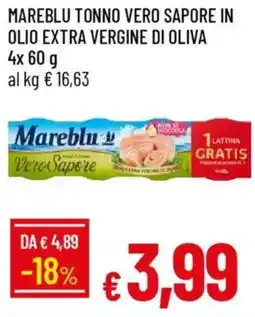 Galassia Mareblu tonno vero sapore in olio extra vergine di oliva offerta