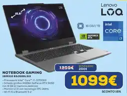 Euronics Lenovo NOTEBOOK GAMING 15IRX10 83JEOOLSIX offerta