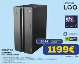 Euronics Lenovo DESKTOP GAMING LOQ TOWER 171AX10 offerta