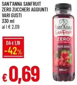 Galassia Sant'anna sanfruit zero zuccheri aggiunti offerta