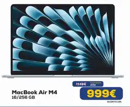 Euronics MacBook Air M4 16/256 GB offerta