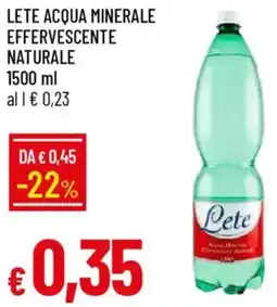 Galassia Lete acqua minerale effervescente naturale offerta