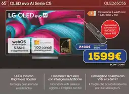 Euronics LG 65" OLED evo Al Serie C5 OLED65C55 offerta