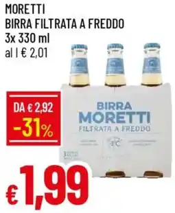 Galassia Moretti birra filtrata a freddo offerta