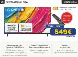 Euronics LG 55" QNED AI Serie 80A 55QNED80A offerta