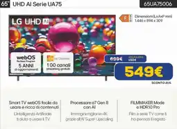 Euronics LG 65" UHD AI Serie UA75 65UA75006 offerta