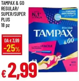 Galassia Tampax & go regular/ super/super plus offerta