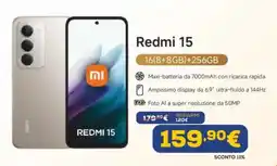 Euronics Redmi 15 offerta