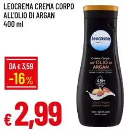 Galassia Leocrema crema corpo all'olio di argan offerta