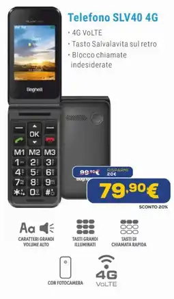 Euronics Beghelli Telefono SLV40 4G offerta