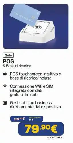 Euronics sumup POS & Base di ricarica offerta