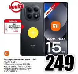 MediaWorld Xiaomi Smartphone Redmi Note 15 5G offerta