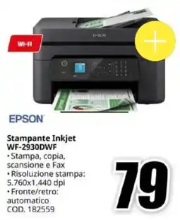 MediaWorld EPSON Stampante Inkjet WF-2930DWF offerta