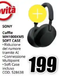 MediaWorld SONY Cuffie WH1000XM5 SOFT CASE offerta