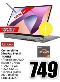 MediaWorld Lenovo Convertibile IdeaPad Flex 5 14ABR8 offerta